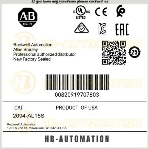 2094-Al15S Allen Bradley Kinetix Line Interface Module #Zypl