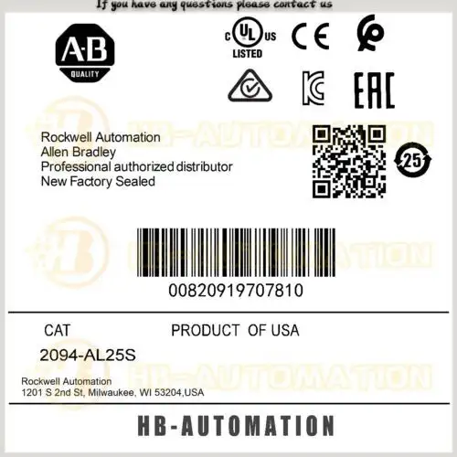 2094-Al25S Allen Bradley Kinetix Line Interface Module #Zypl