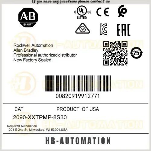 2090-Xxtpmp-8S30 Allen Bradley Mp-Series 30 M Length Power Cable #Zypl