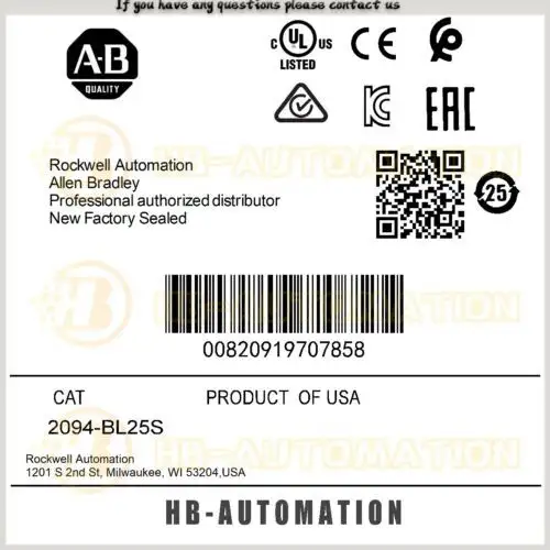 2094-Bl25S Allen Bradley Kinetix Line Interface Module #Zypl