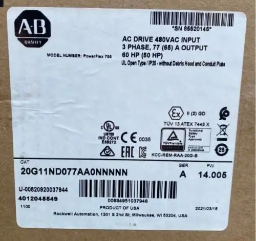 Brand Allen Bradley 20G11Nd077Aa0Nnnnn Ac Drive