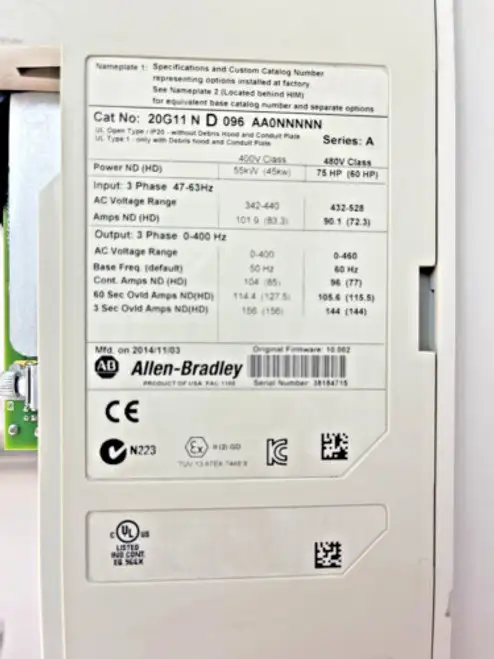 ?? ??? Allen-Bradley 20G11Nd096Aa0Nnn ?? Moudle 20G11Nd096Aa0Nnnn-