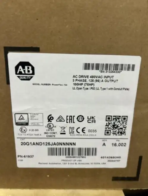 Allen Bradley 20G1And125Ja0Nnnnn Brand Ab 20G1And125Ja0Nnnnn