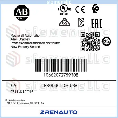 2711-K10C15 Allen Bradley Panelview Standard Terminal Spot Goods #Pl