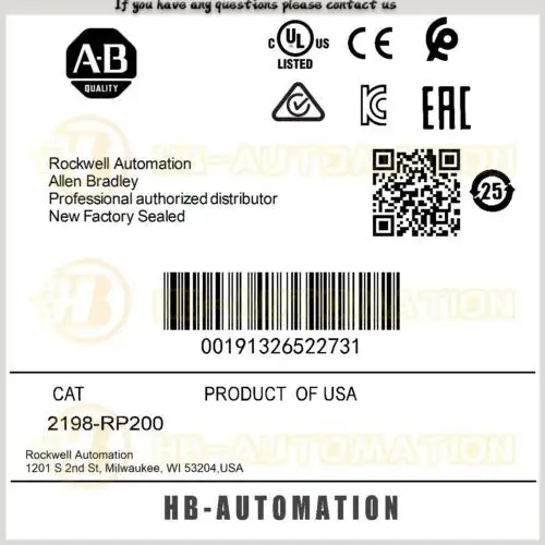 2198-Rp200 Allen Bradley Kinetix 5700 Regen Bus Supply 200A Peak #Zypl