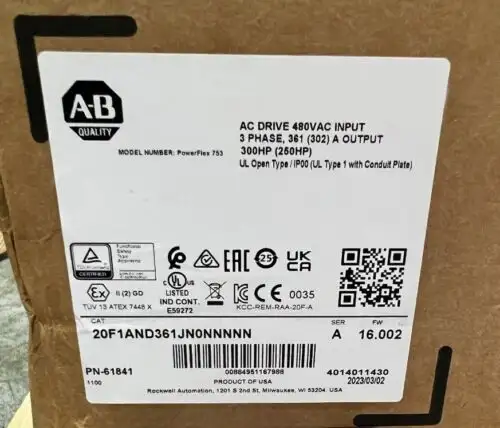 Allen Bradley 20F1And361Jn0Nnnnn Powerflex Air Cooled 753 Ac Drive