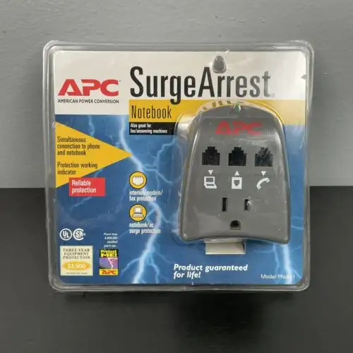 Apc Surgearrest Notebook Laptop Surge Protector 400V Rated Modello Pnote1