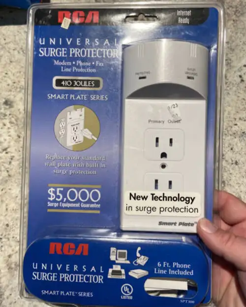 New Rca Universal Surge Protector Spt300 410 Joules Smart Plate Series