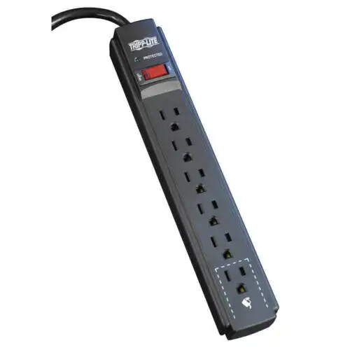 Tripp Lite Tlp606B Surge Protector Strip 6 Outlet Blk