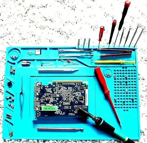 Antistatic Silicone Repair Magnet Computer Mobile Phone Mat Work Soldering