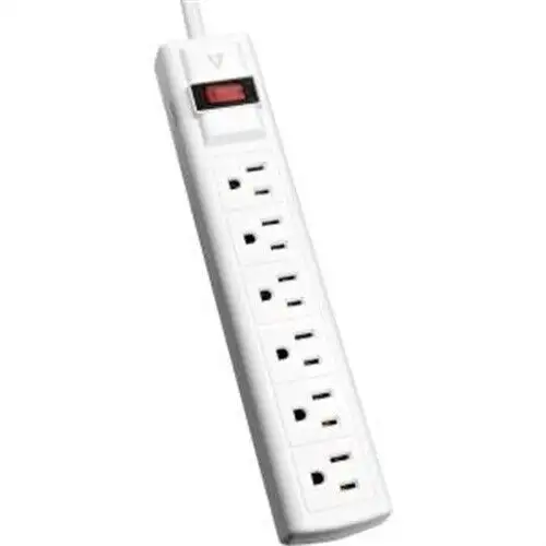 V7 Sa0608W-9N6 6-Outlet Home/Office Surge Protector 8 Ft Cord 900 Joules ¬Ä¬ì Whi