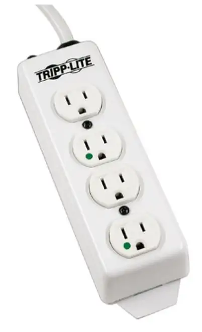 Tripp Lite Safe-It Power Strip Hospital Medical Antimicrobial 120V 5-15R-Hg 4