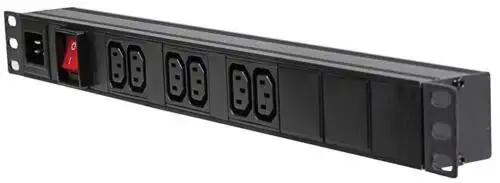 1U 6 Way Horiz Iec 10A Pdu + Switch Current Rating 10A - Imperial For Lms Data