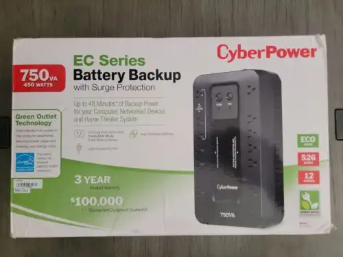 Ec750G Ecologic Battery Backup & Surge Protector Ups System 750Va/450W 12 Outl