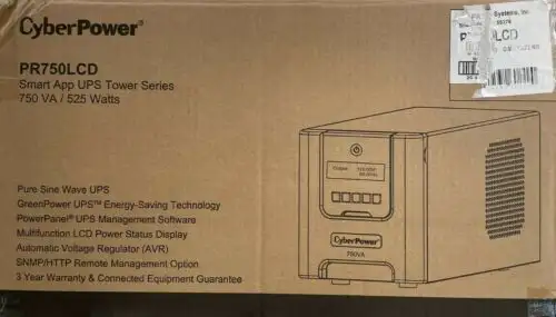 Cyberpower - Pr750Lcd - Smart App 750Va / 525W Sinewave Line Interactive Ups