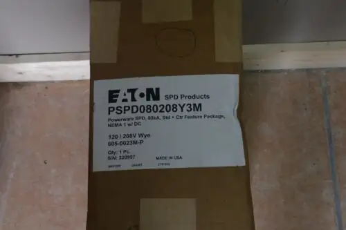 Eaton Pspd080208Y3M Powerware Spd 80Ka Std+Ctr Feature Pack Nema 1 W/Dc 120/