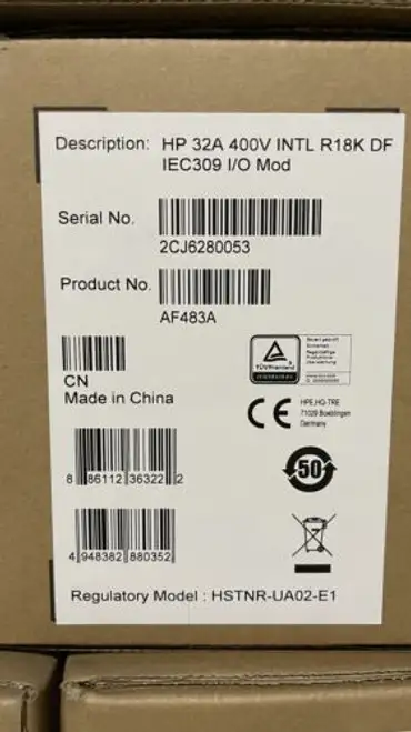 Hpe Af483A 32A 400V Threephaseinternal R18000 Directflow Ups Iec309 I/O Module