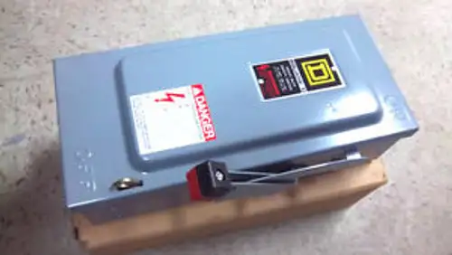 Square D Heavy Duty Safety Switch H-361 Ser. E1 H361