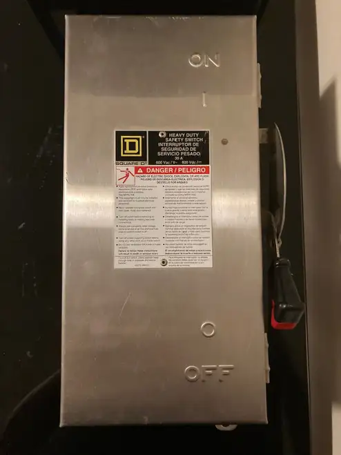 New H361Ds Sqd 30Amp 600V Stainless Heavy Duty Disconnect Nema 4X Fusible