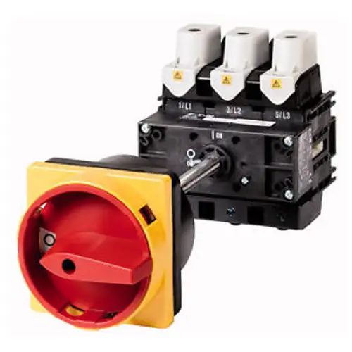 Nuevo P5-160/V/Svb - Interruptor de desconexión de 160 A - Rojo/Amarillo - Montaje en panel