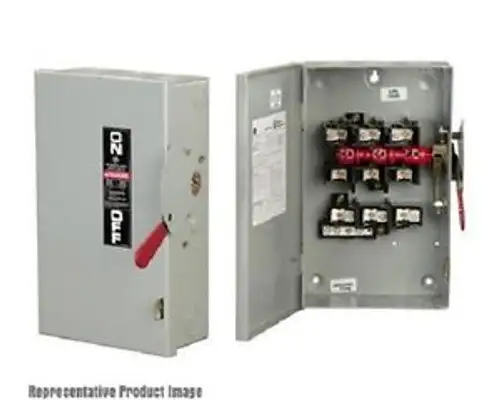 Ge Th3363 100A 600V 3P Heavy Duty Indoor Fusible Switch