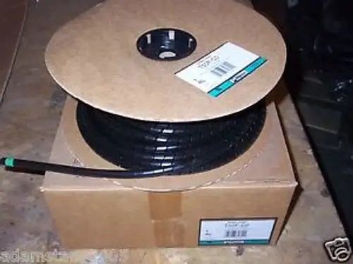 NEW PANDUIT SPIRAL WIRE CABLE WRAP T50F-C0 POLY 1/2 OD BLACK 100 FEET