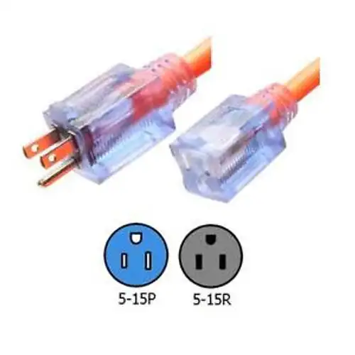 Iron # Ibx-49168-100M - 15 Amp Extension Cord 100 Feet Orange Jacket