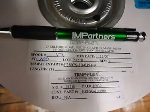 Temp-Flex F2807S-10-0394-9 28Awg Fep Flat Cable. Brand 100 Feet