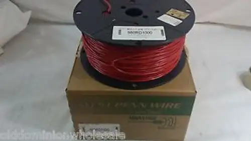 New 1000 West Penn Wire 980Rd 1 Pair 18 Awg Solid Pvc 980Rd1000 Red