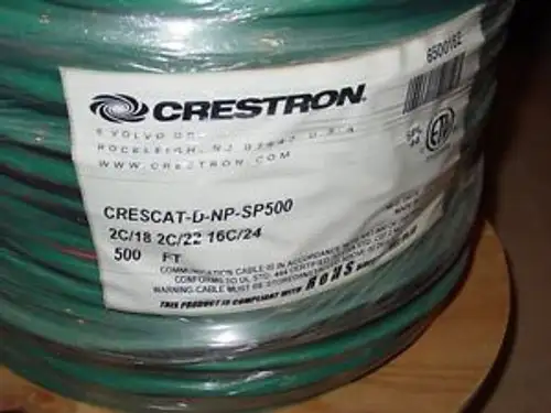 Carrete de 500 pies Crestron Crescat-D-Np-Sp500 Cable de comunicaciones Cat5/Cresnet