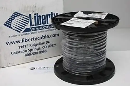 Liberty Av Solutions 22-2P-Pindsh-Blk 22Awg 2-Pair Plenum Cable 1000Ft Black