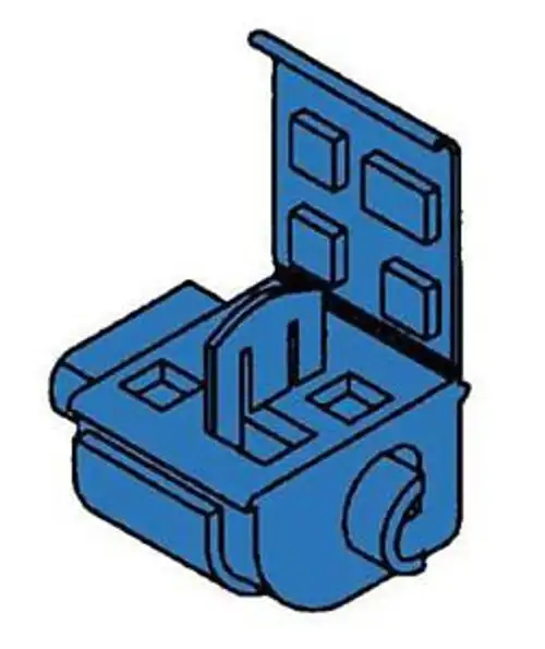 3M IDC 804 Connector Blue 2Port 18-16/14Str PK250 G5647765