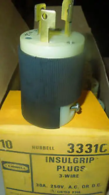 Hubbell 3331-C 30amp 250V 3wire Twist-Lock Plug - One Unit