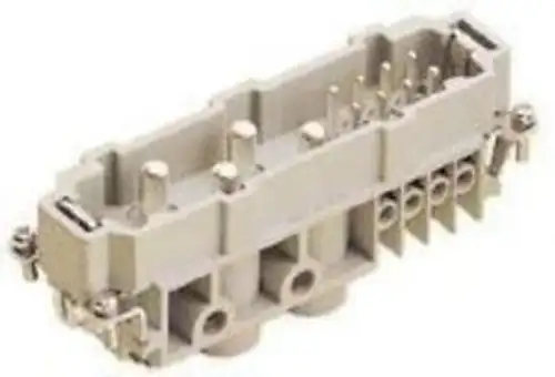 No. 04C9581 Harting 09 38 012 2601 Rectangular Han Insert Plug 12Way Screw