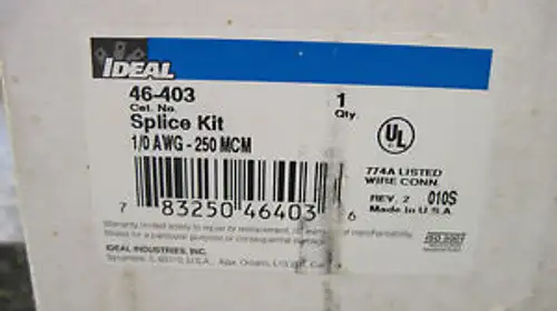 IDEAL 46-403 SPLIT KIT 1/O-250 MCM WIRE