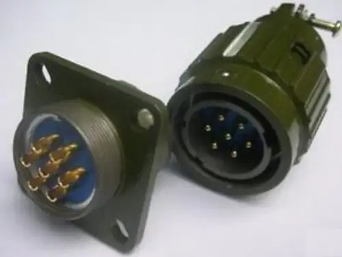 15pc Military Gold 7-Pin Twist Male Female Connector M7P