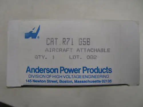 ANDERSON POWER PRODUCTS CONNECTOR R71G5B NSN 5935-01-016-1687 AIRCRAFT ATTACHABL