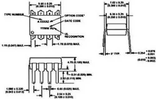 AVAGO TECHNOLOGIES HCPL-2730-000E OPTOCOUPLEUR DARLINGTON 3750VRMS (50 pièces)