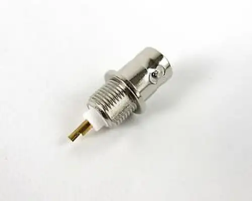 (100) Bomar 326P515 Connector Receptacles BNC Bulkhead Solder Contact =NOS=