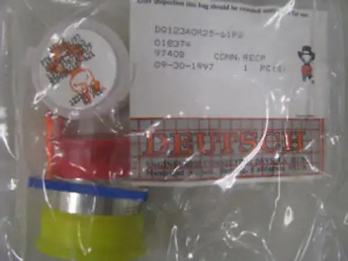 Deutsch Connector With Contacts Dg123A0R25-61P2 Nsn: 5935-01-380-8190