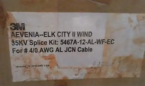 3M Cold Shrink 35Kv Splice Kit 5467A-12-Al-Wf-Ec For #4/0 Awg Al Jcn Cable