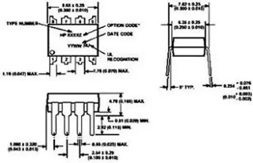 Avago Technologies Hcpl-0211-000E Optocoupler Logic Gate 3750Vr...