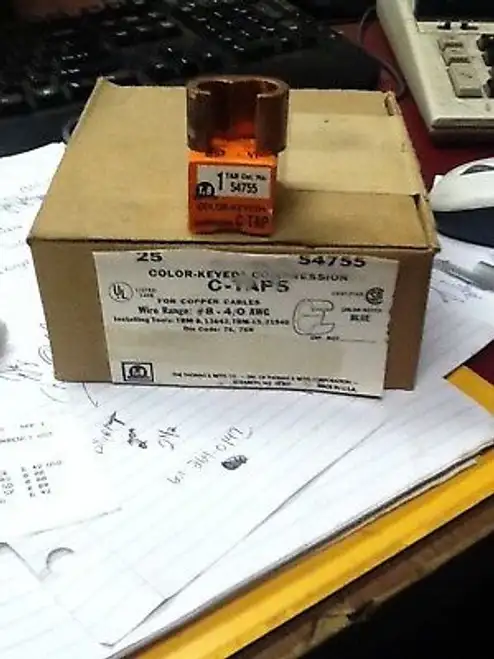 54755 T&B copper C TAPS. #8- 4/0 wire range.