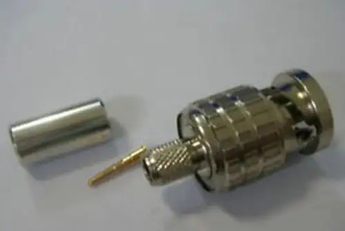 PKG80 Male BNC To RG59 Cable Crimp 75ohm Connector 131