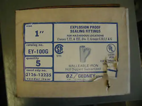 O.Z. Gedney EY-100G 1 Explosion Proof Sealing Fitting of 5