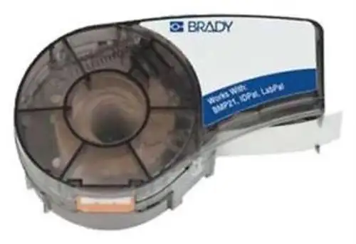 45T0462 Brady M21-750-595-Wt Label Tape 0.75Inx21Ft Vinyl Blk/Wht