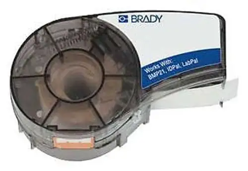 BRADY M21-500-595-YL LABELING TAPE 0.5INX21FT BLACK/YELLOW