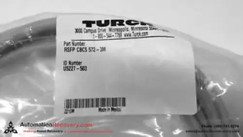 TURCK RSFP CBC5 572-3M CONNECTION CABLE 3 METER 5 HOLE RECEIVER