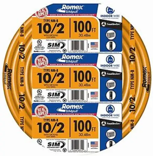 Southwire 28829023 Non-Metallic Building Wire 10/2-Nmwg 100