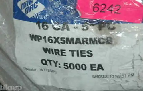 Marmac Wire Wire Ties Qt. 5000 16Ga-5 Wp16X5Marmcb
